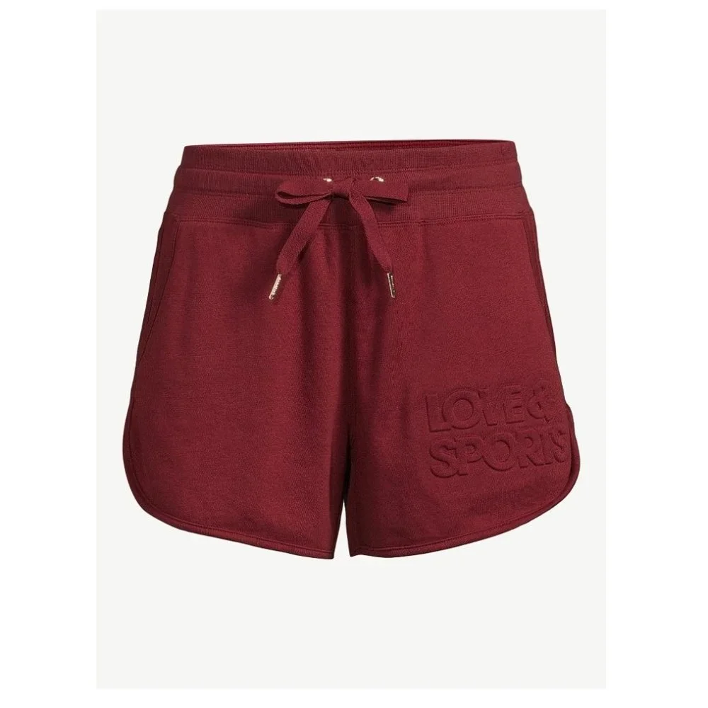 NWT Love & Sports Women's Embossed Logo Lounge Shorts